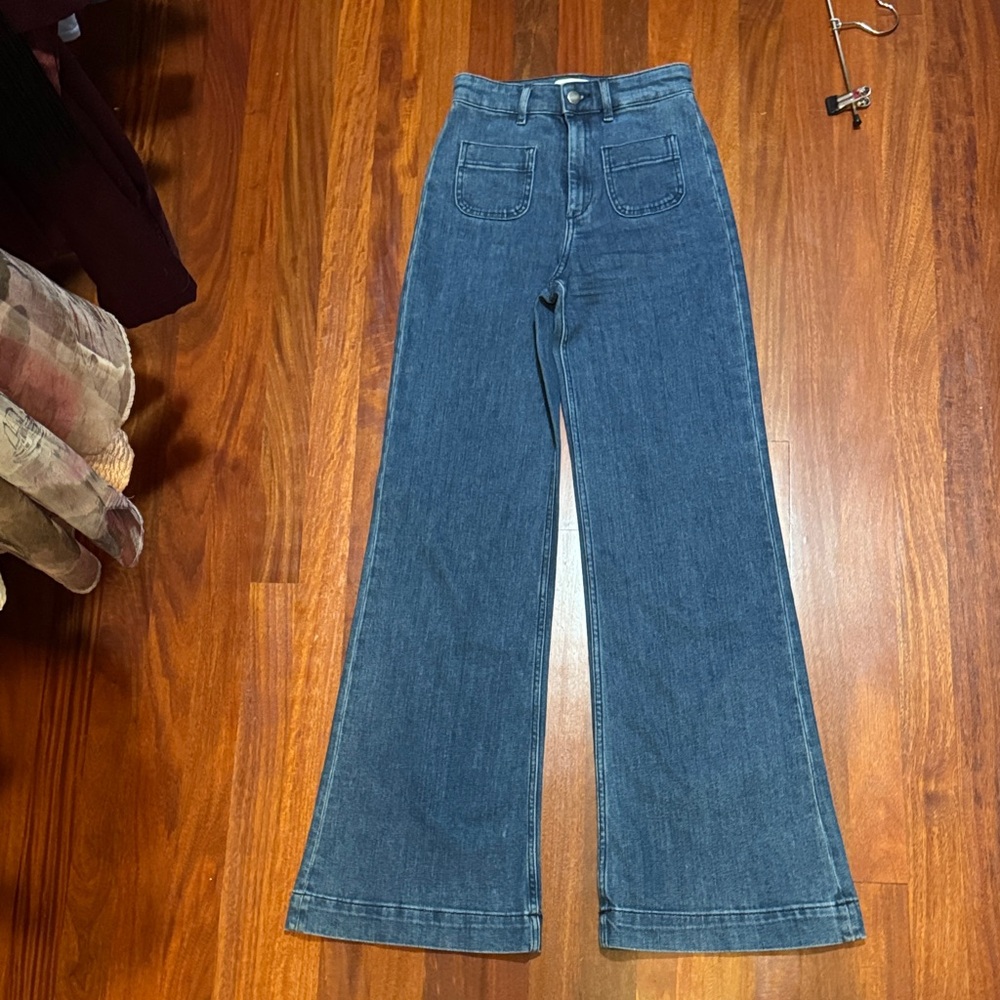 & Other Stories Blue Wide Leg Jeans